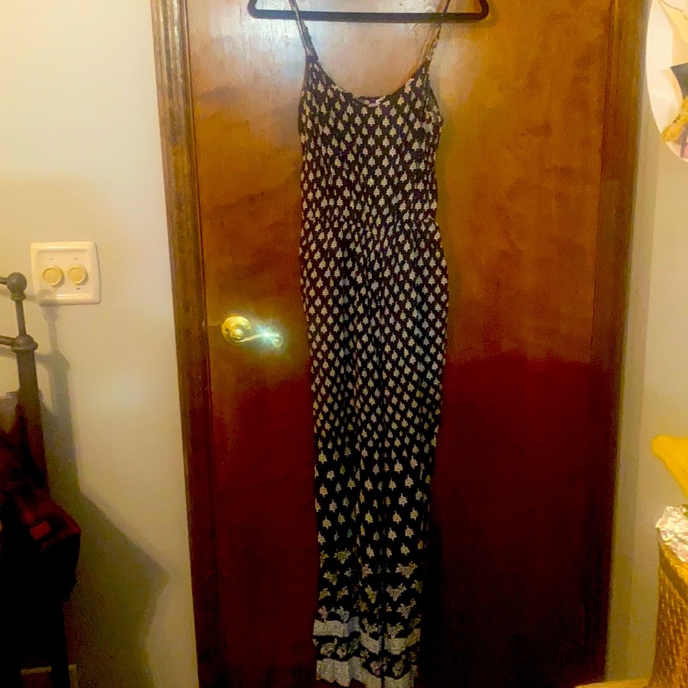 Black and white lightweight romper with nice detail
